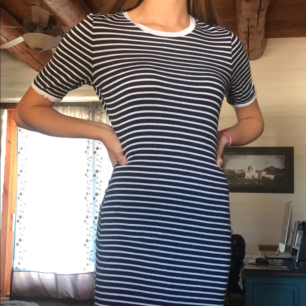 striped cotton dress
